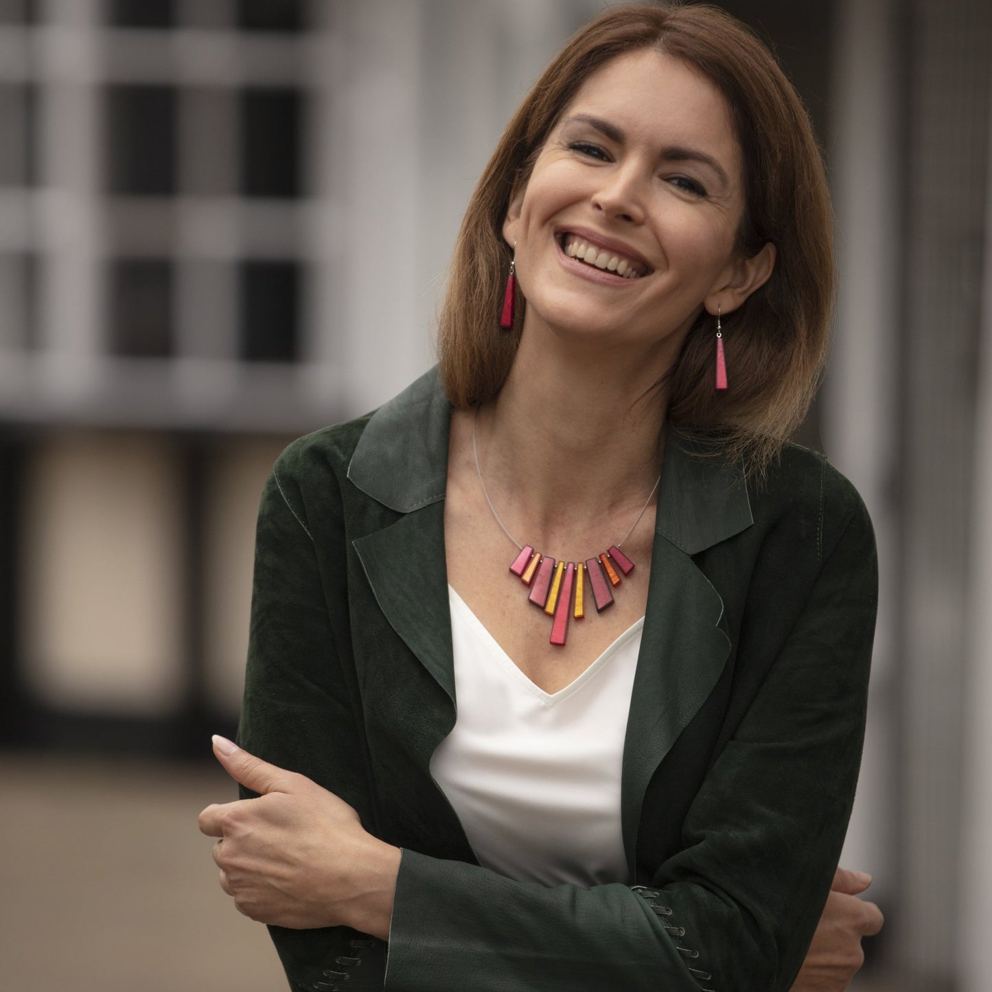 Sangria Deco Extravaganza Shiny Necklace | The Jewellery Stop