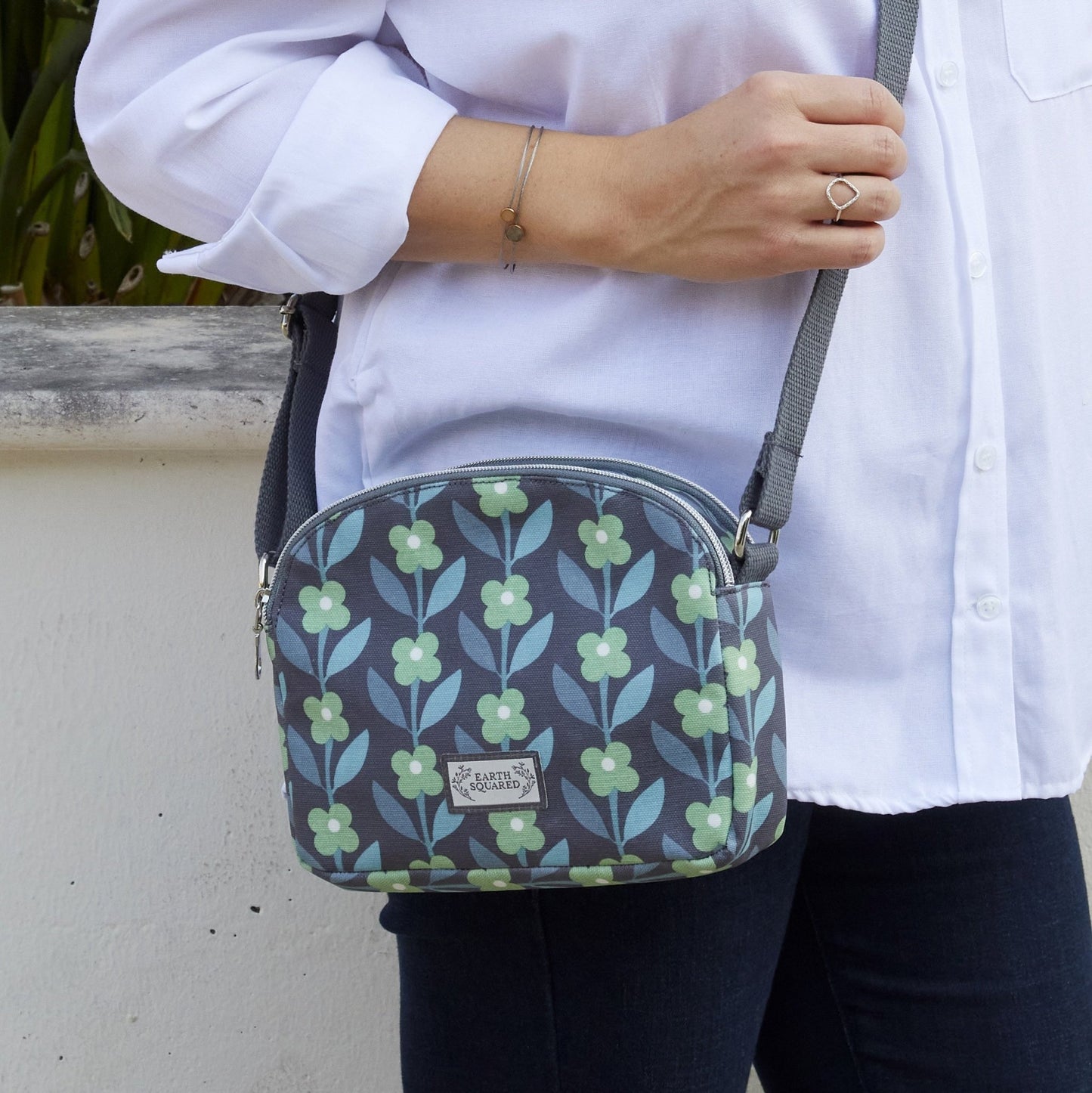 Siena Oil Cloth Half Moon Bag | The Jewellery Stop