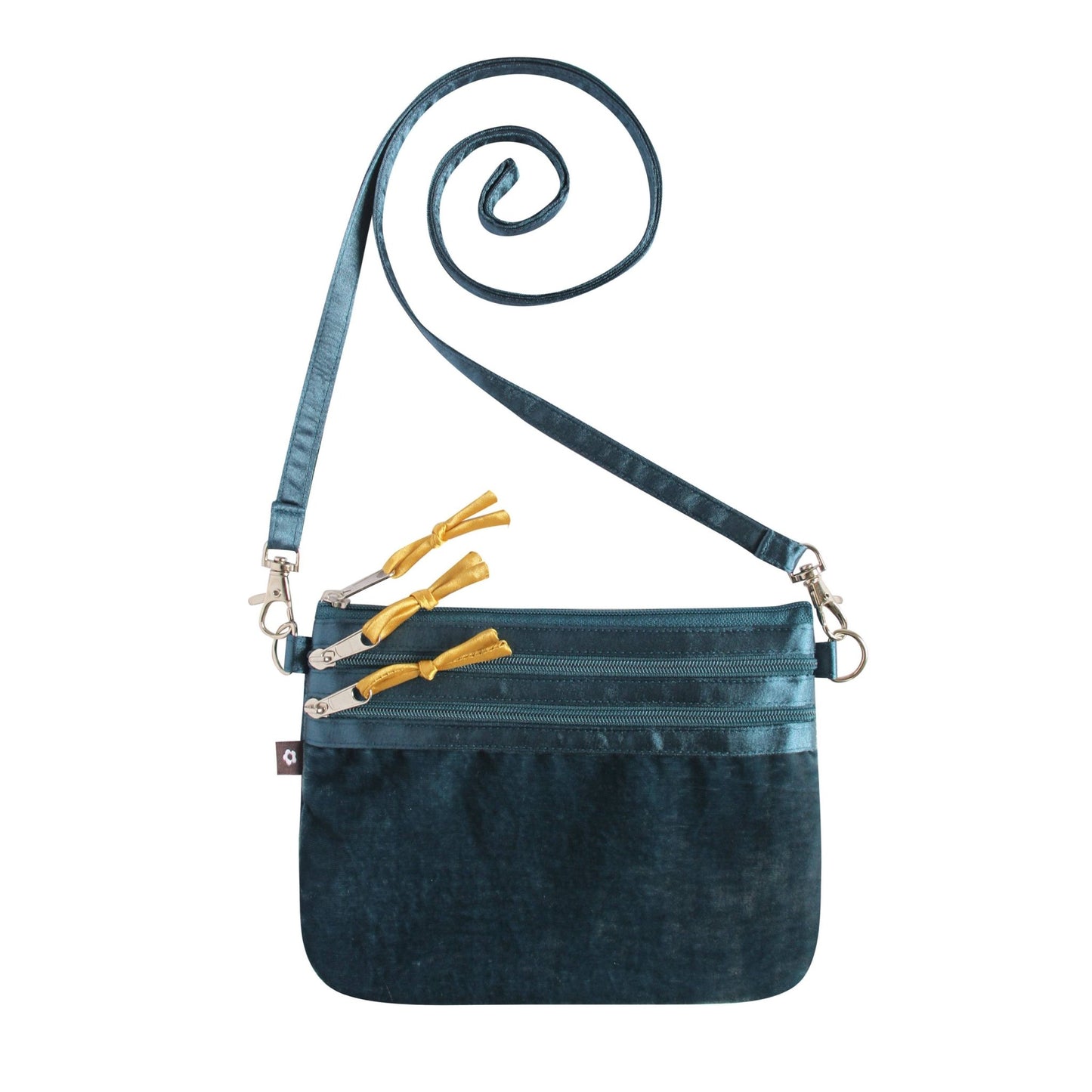 Teal Velvet Pouch Bag | The Jewellery Stop
