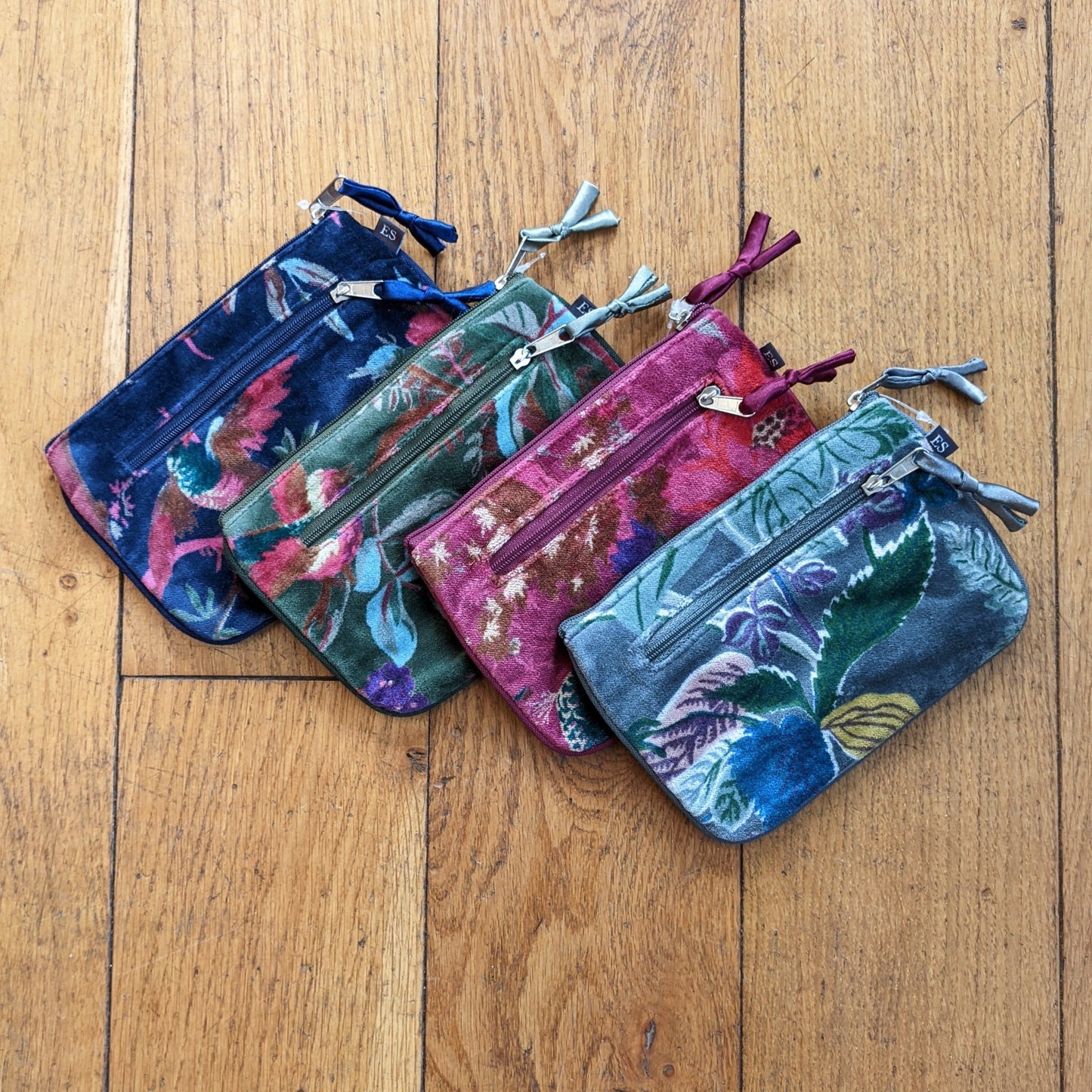 Green Botanical Velvet Juliet Purse | The Jewellery Stop