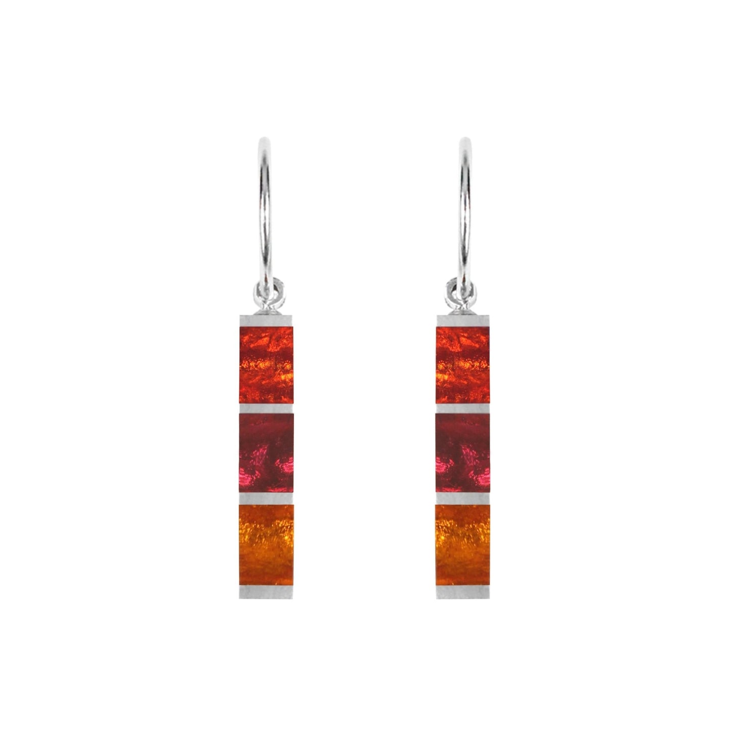 St Tropez Pewter Stripes Shiny Creole Earrings | The Jewellery Stop