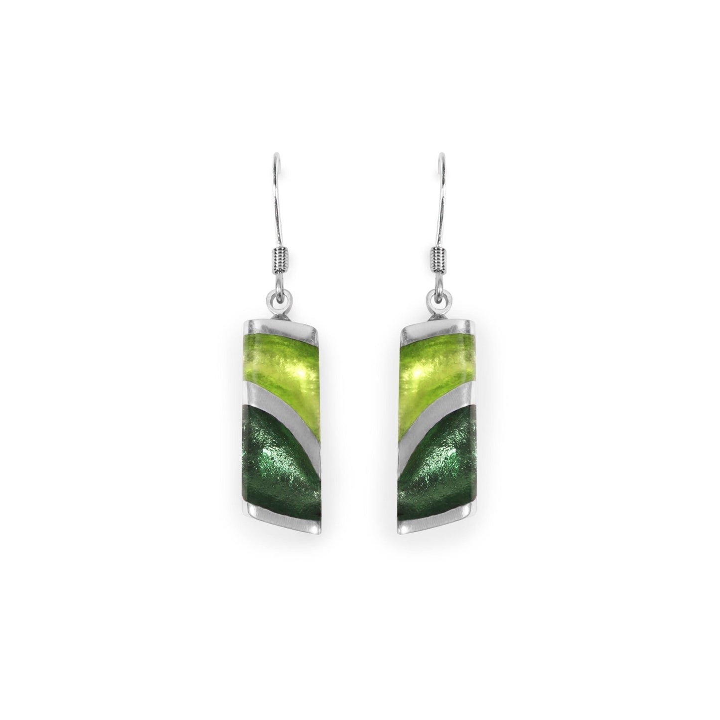 Kiwi Lava Shiny Fish Hook Earrings | The Jewellery Stop