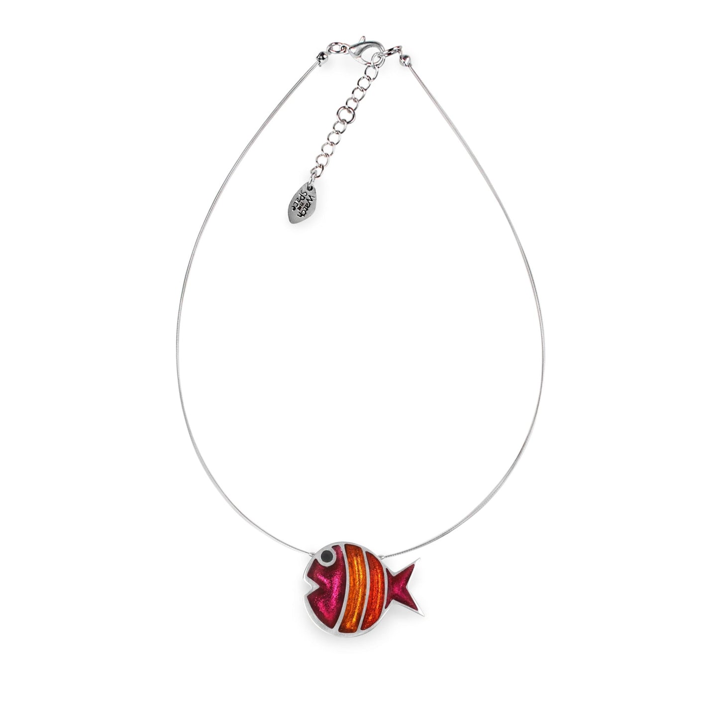 St Tropez Bubble Fish Stripe Shiny Pendant | The Jewellery Stop