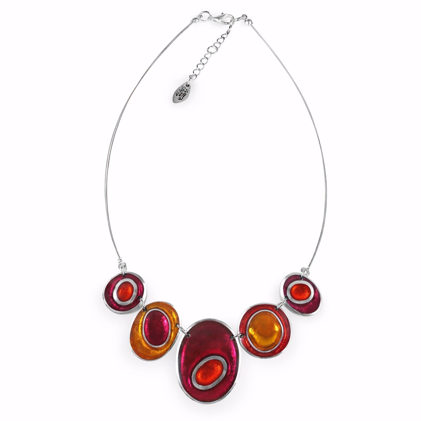 St Tropez Organic Circles Shiny Necklace | The Jewellery Stop