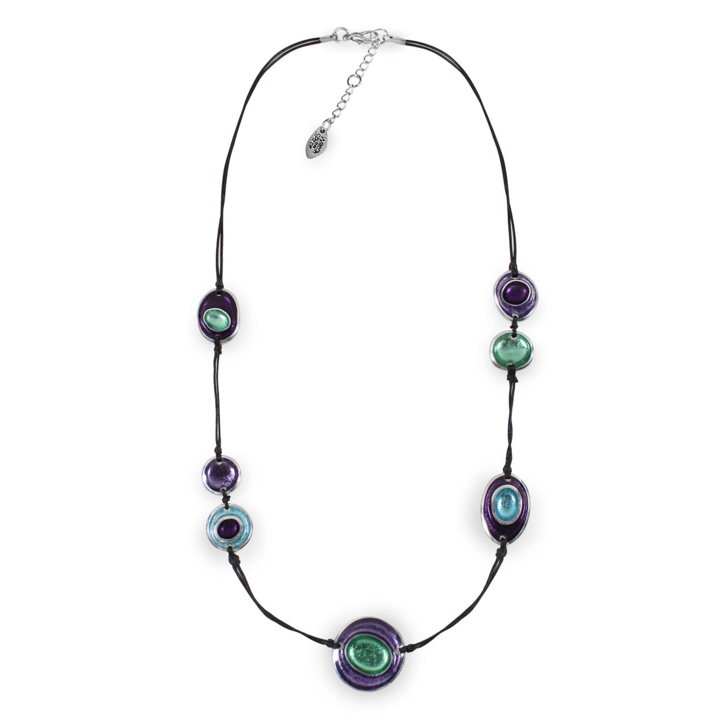 Bluebell Organic Circles Shiny Long Necklace | The Jewellery Stop