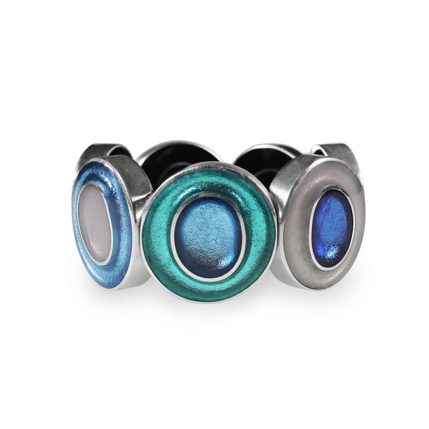 Arctic Organic Circles Shiny Bangle | The Jewellery Stop