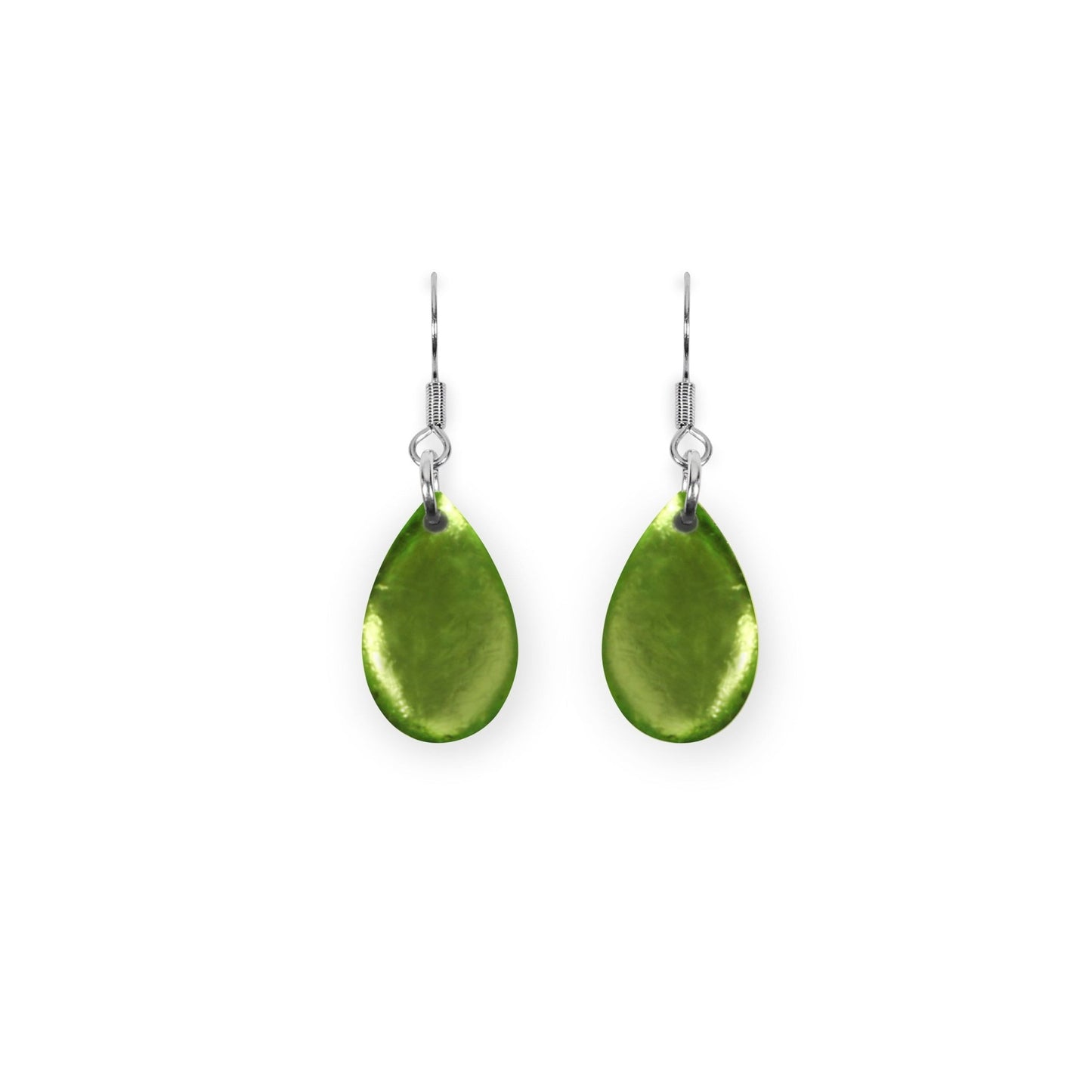 Kiwi Flower Shiny Petal Fish Hook Earrings | The Jewellery Stop