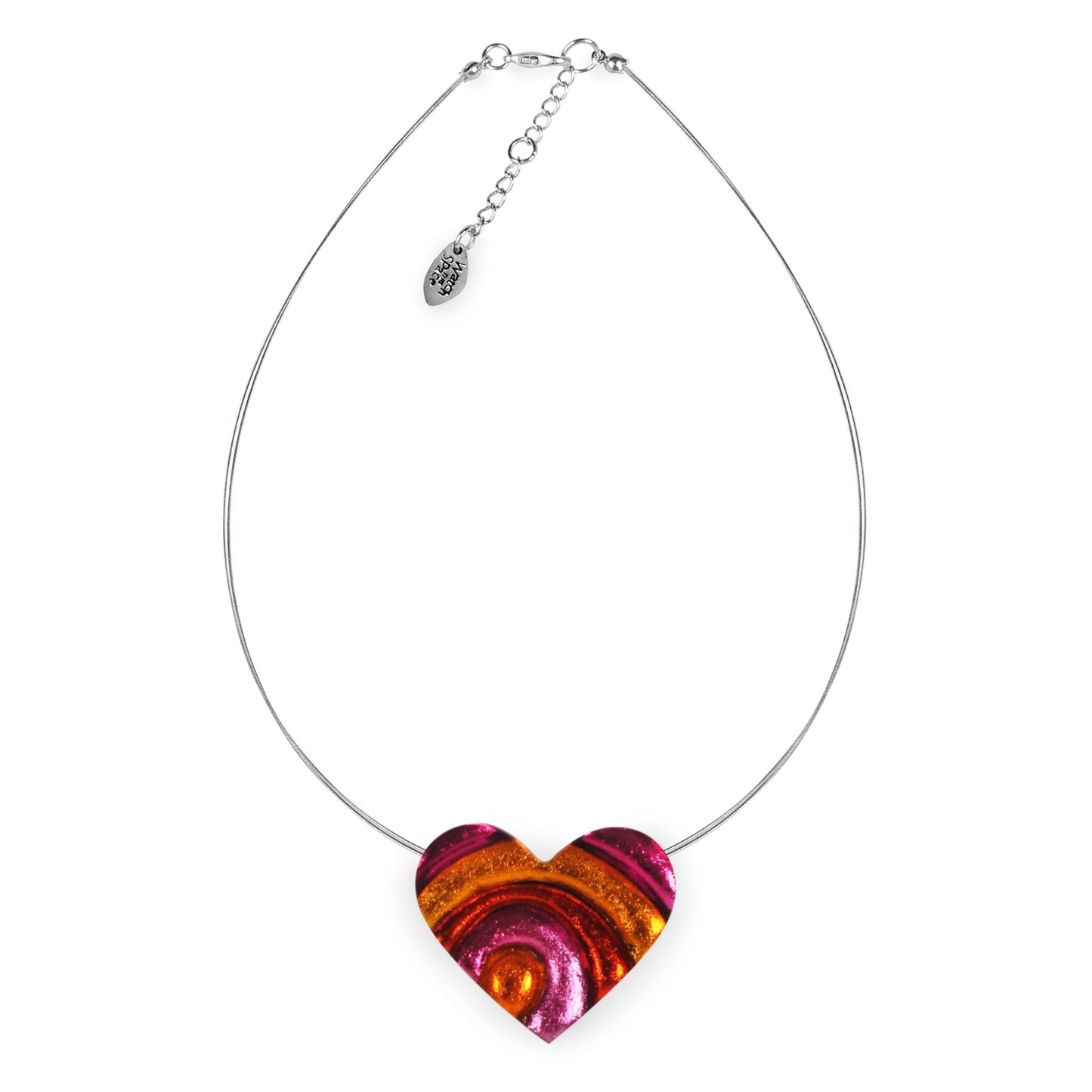St Tropez Heart Swirl Shiny Pendant | The Jewellery Stop