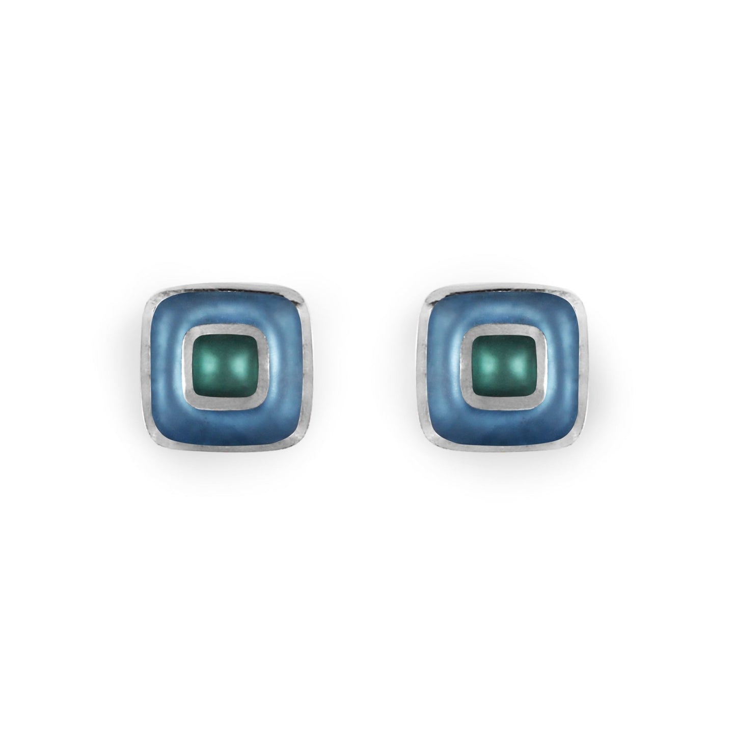 Fjord Retro Squares Matte Medium Stud Earrings | The Jewellery Stop