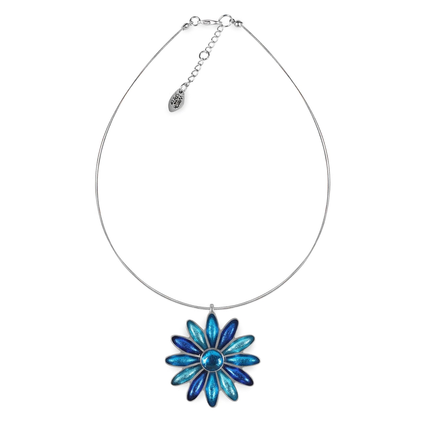 Turquoise Daisy Shiny Pendant | The Jewellery Stop