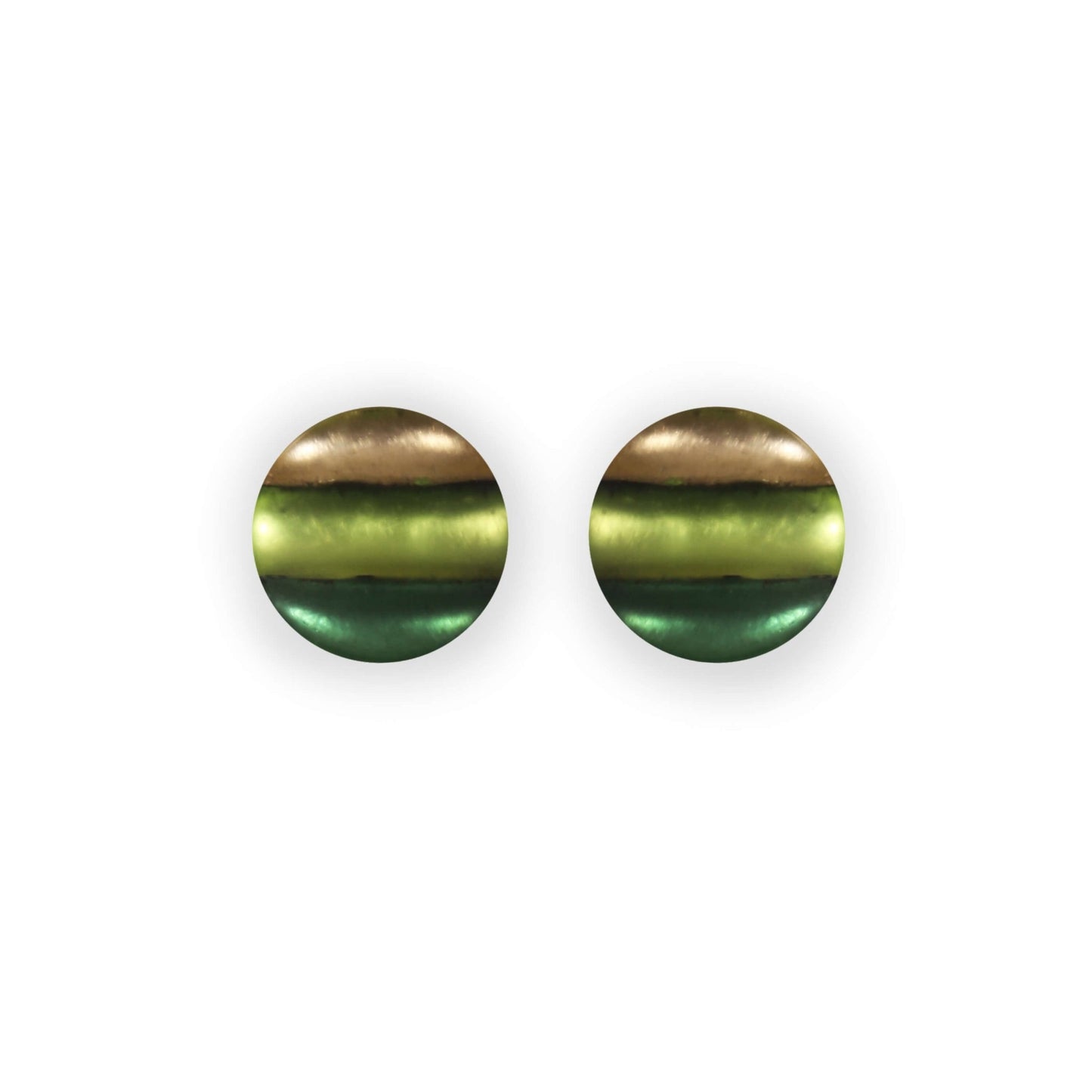 Kiwi Geometric Circles Matte Stud Earrings | The Jewellery Stop