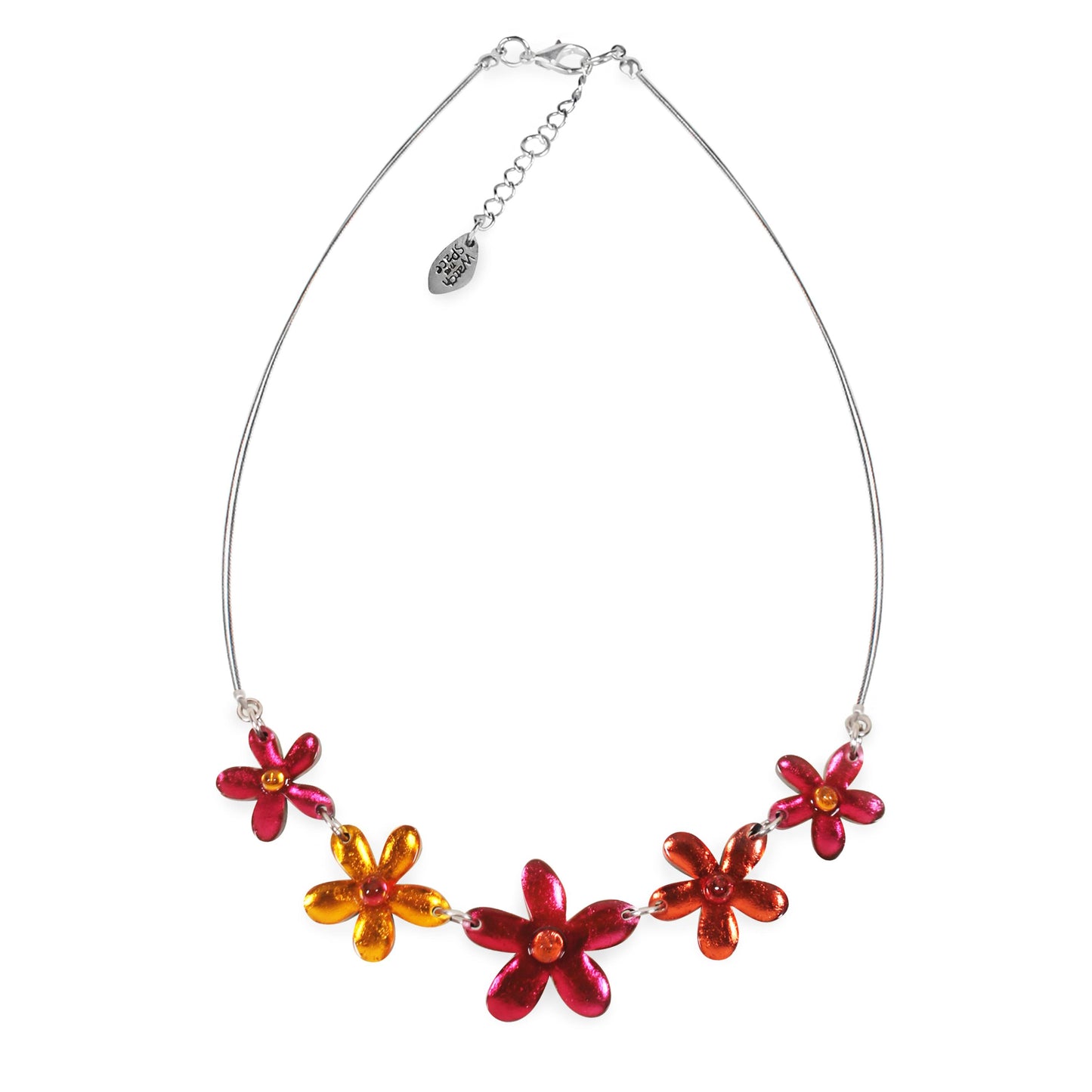 St Tropez Flower Shiny Necklace | The Jewellery Stop