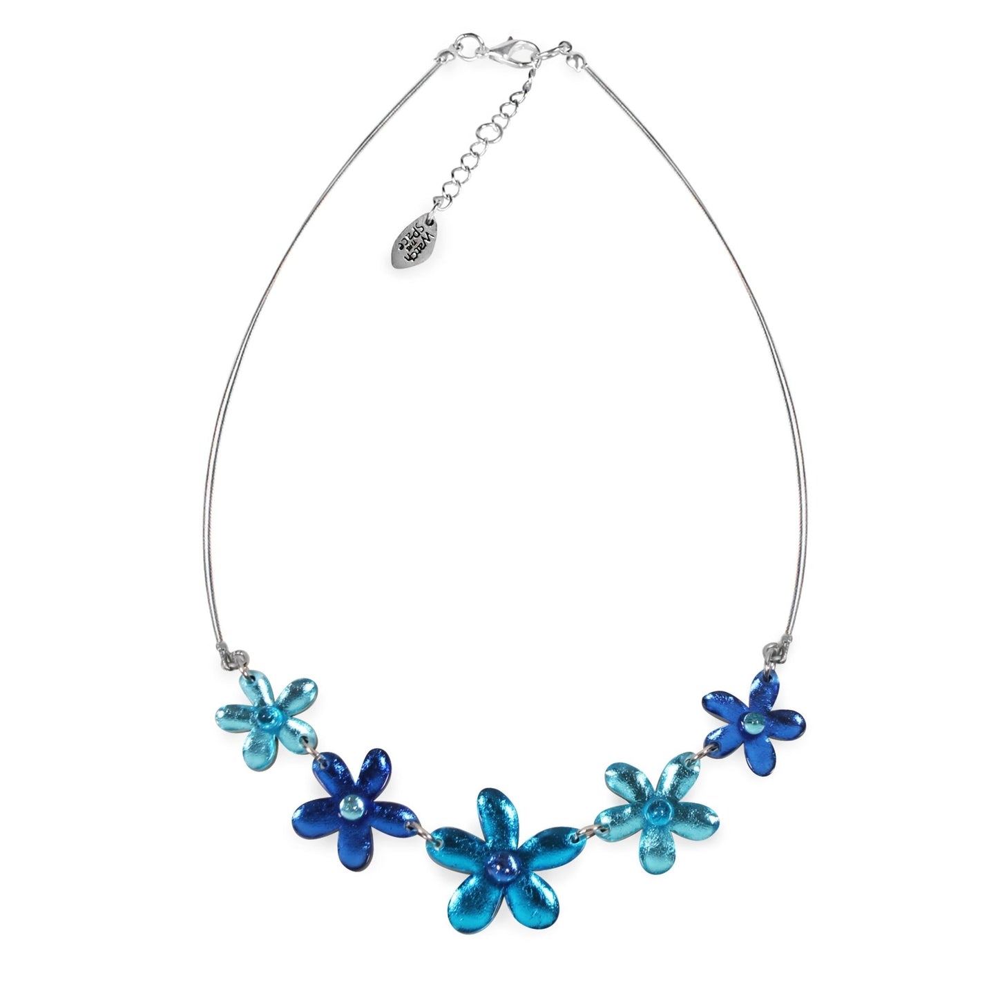 Turquoise Flower Shiny Necklace | The Jewellery Stop