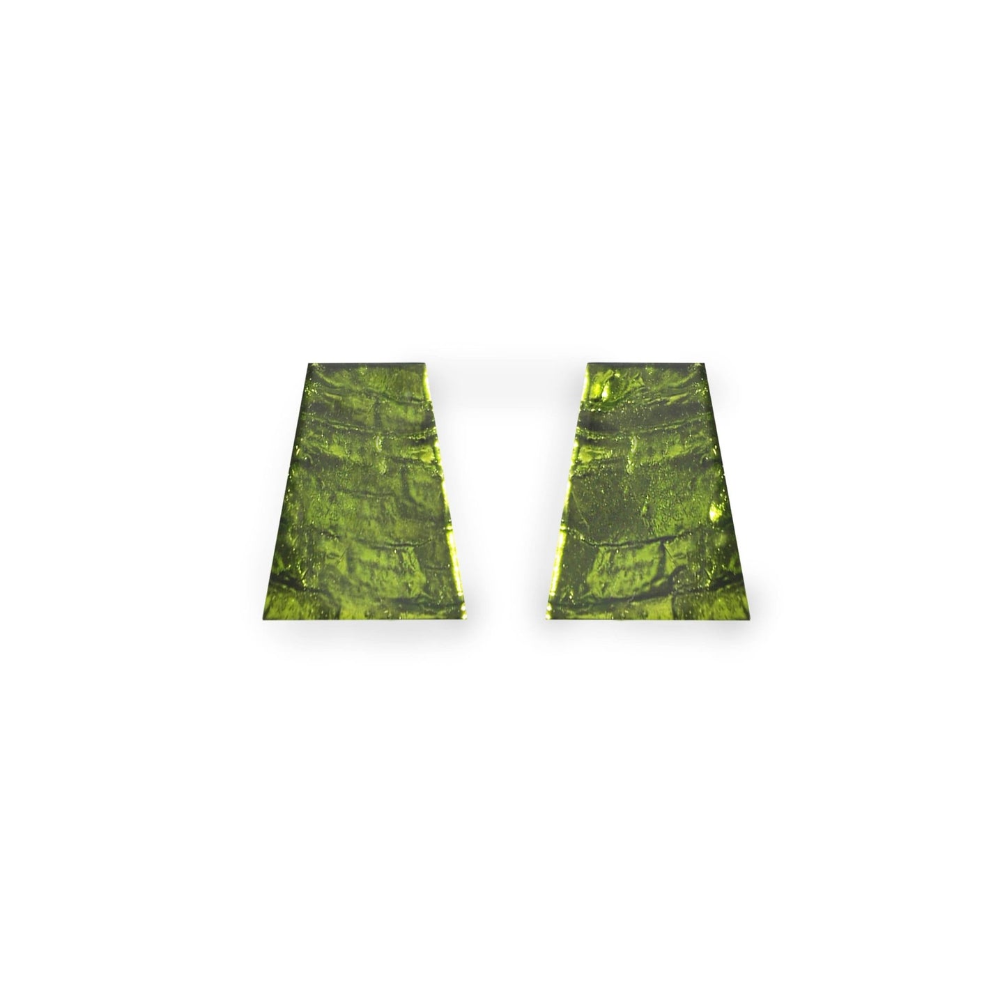 Peridot Aztec Shiny Large Stud Earrings | The Jewellery Stop