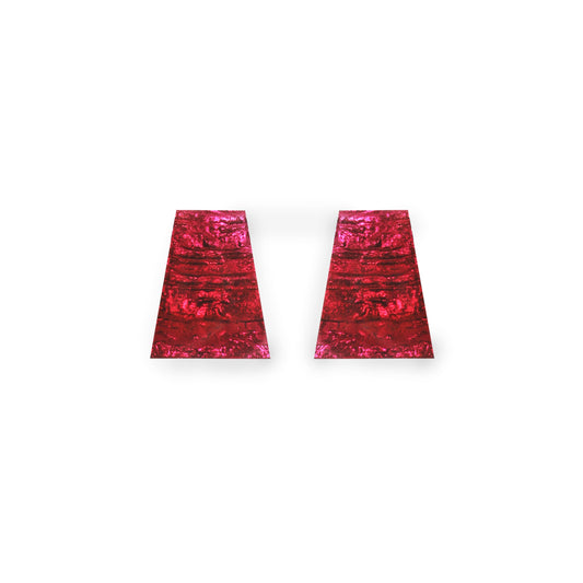 Pink Aztec Shiny Large Stud Earrings