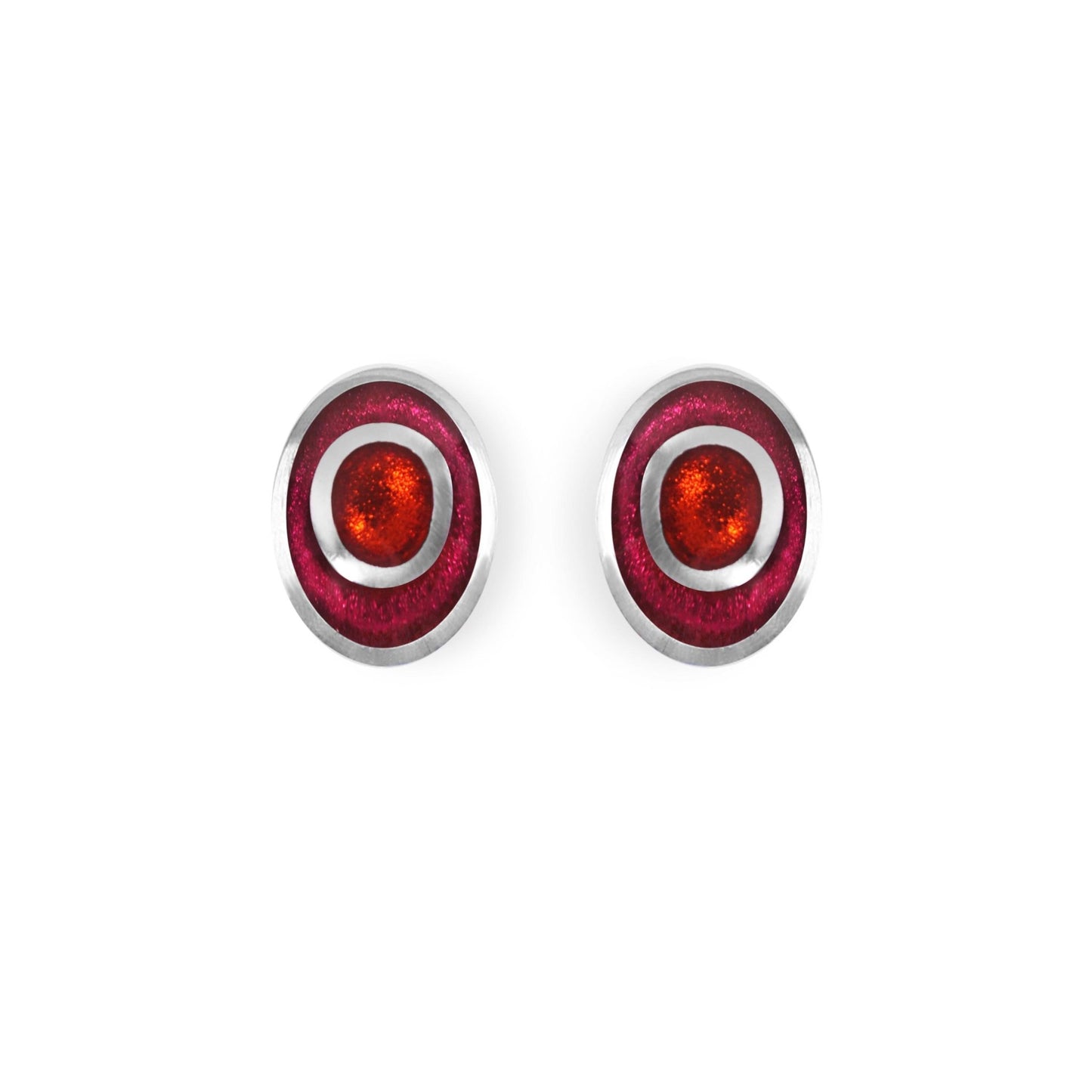 St Tropez Organic Circles Shiny Clip Earrings | The Jewellery Stop