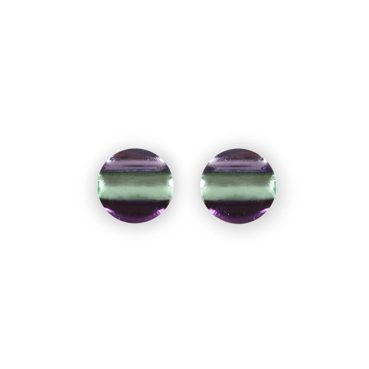 Bluebell Geometric Circles Shiny Stud Earrings | The Jewellery Stop