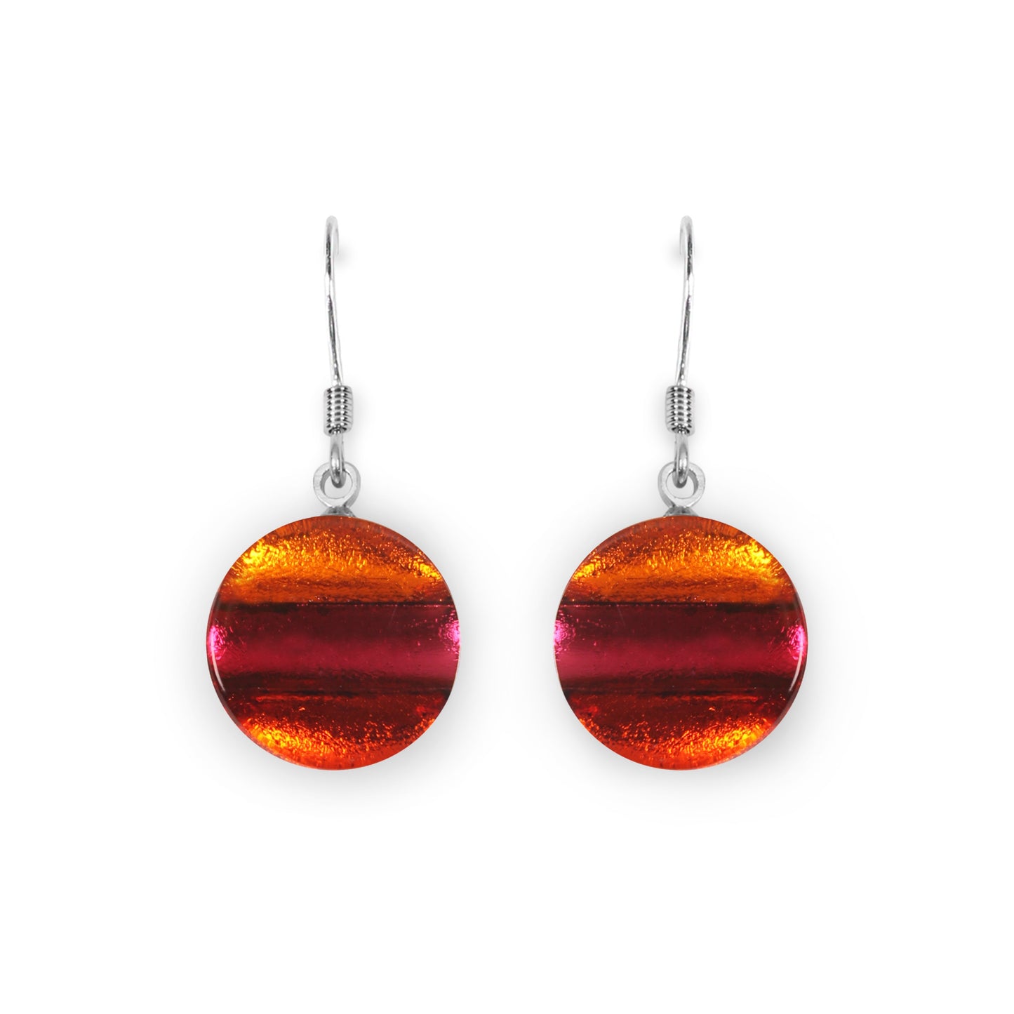 St Tropez Geometric Circles Shiny Fish Hook Earrings | The Jewellery Stop