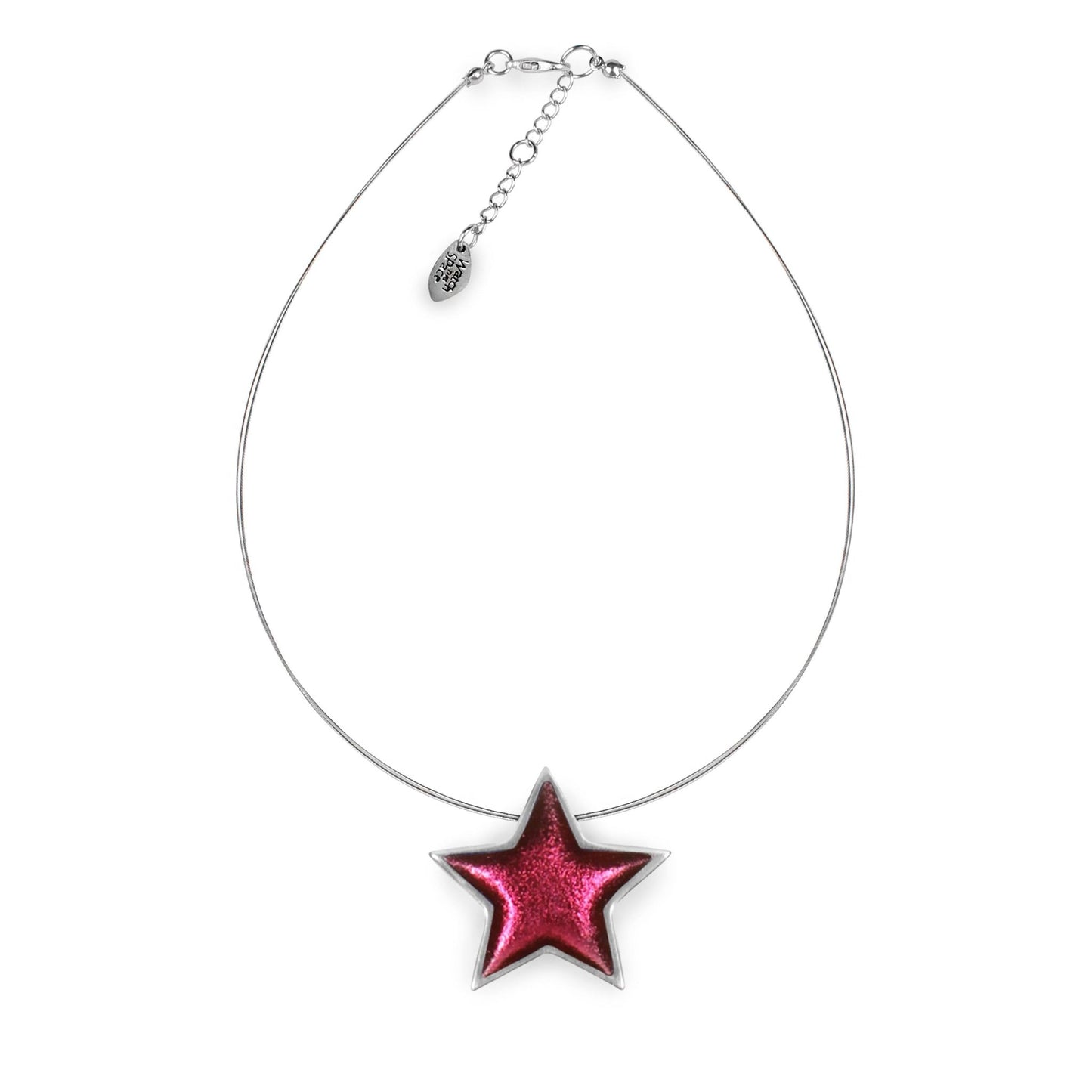 St Tropez Pewter Star Shiny Single Pendant | The Jewellery Stop