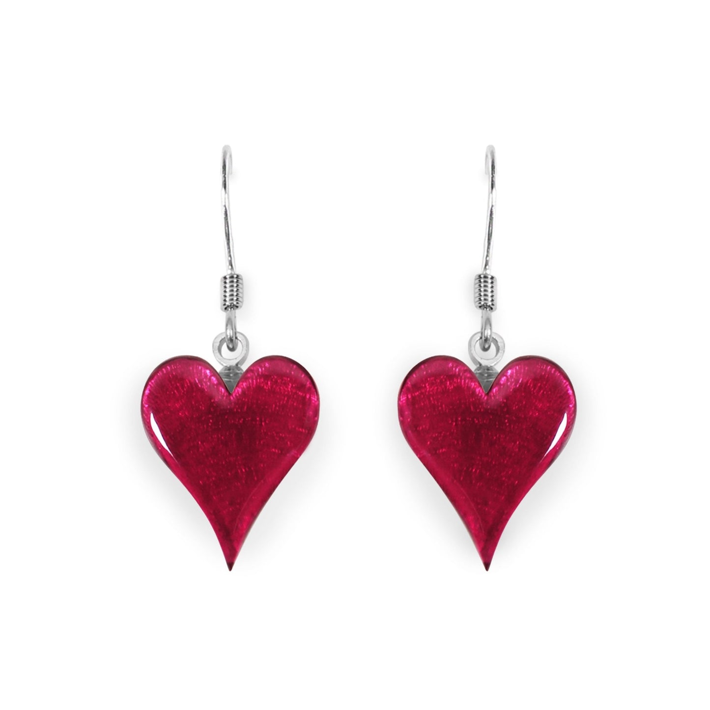 Pink Cupid Shiny Fish Hook Earrings | The Jewellery Stop