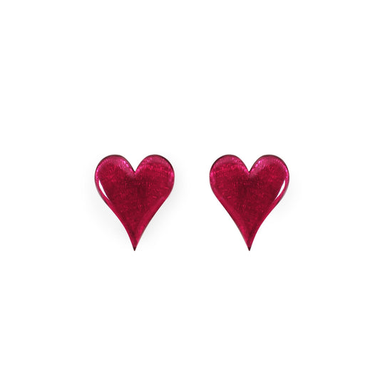 Pink Cupid Shiny Stud Earrings | The Jewellery Stop