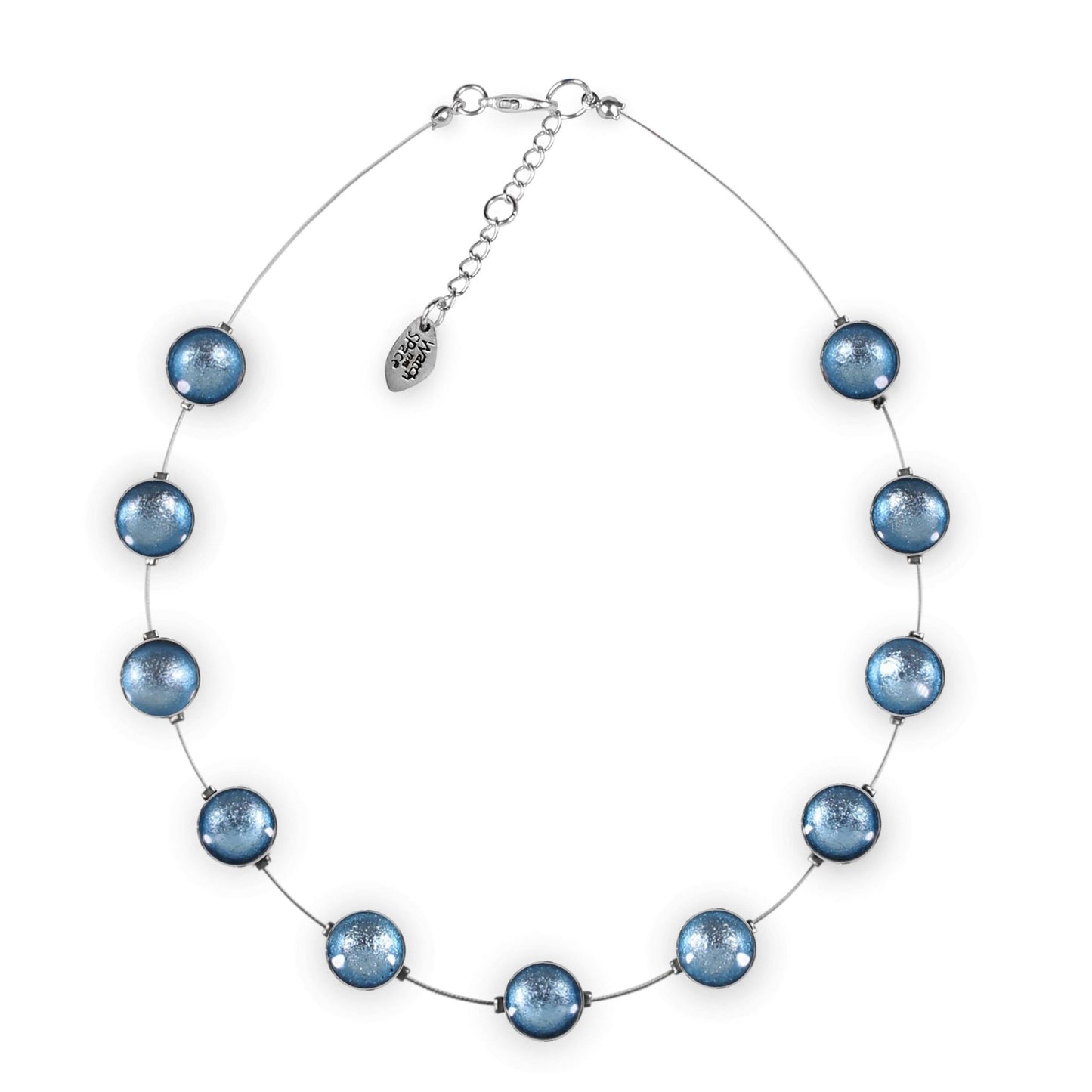 Arctic Aluminium Circles Shiny Floating Necklace | The Jewellery Stop