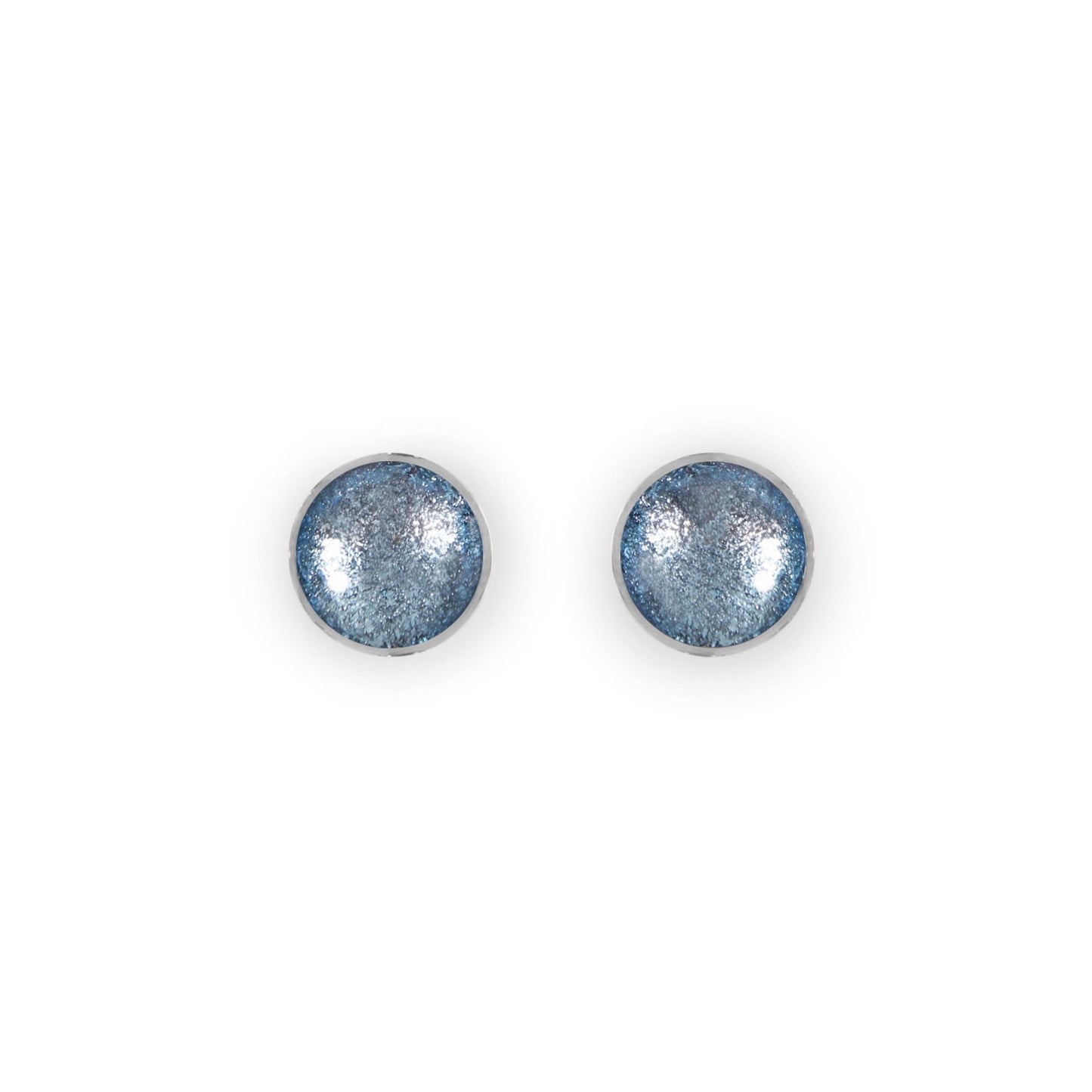 Arctic Aluminium Circles Shiny Small Stud Earrings | The Jewellery Stop