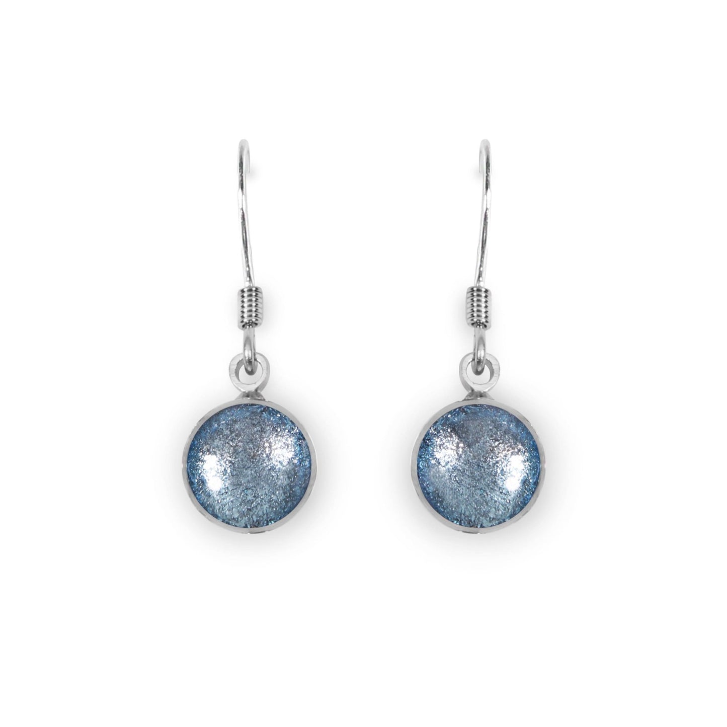 Arctic Aluminium Circles Shiny Fish Hook Earrings | The Jewellery Stop