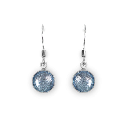 Arctic Aluminium Circles Shiny Fish Hook Earrings | The Jewellery Stop