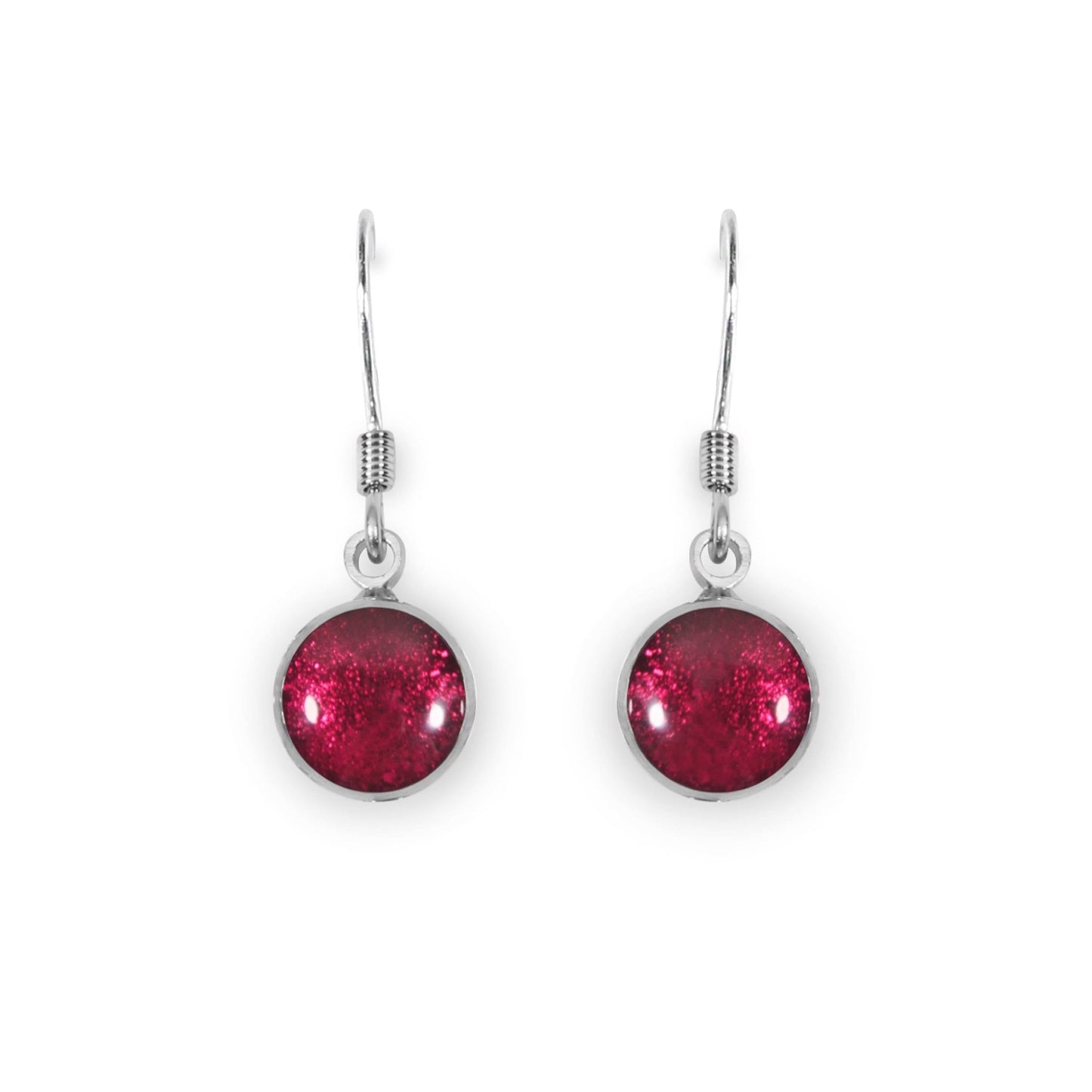 St Tropez Aluminium Circles Shiny Fish Hook Earrings | The Jewellery Stop