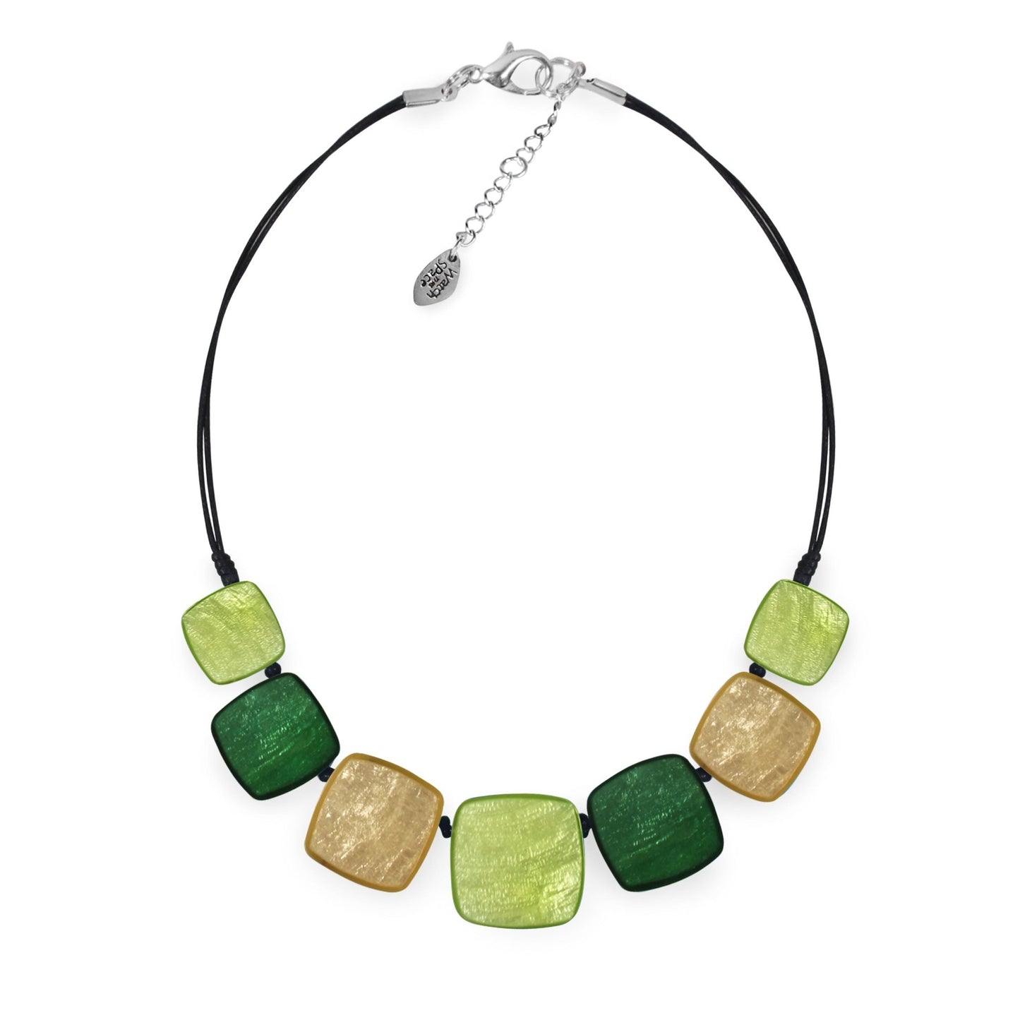 Kiwi Tiles Shiny Necklace | The Jewellery Stop