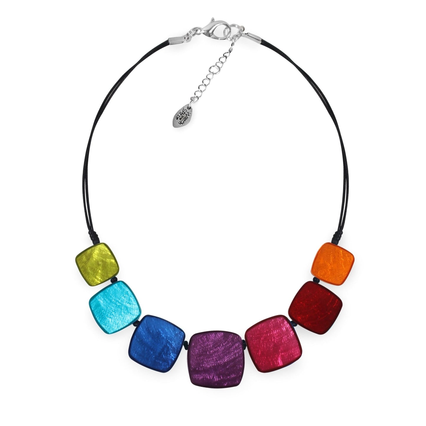 Rainbow Tiles Shiny Necklace | The Jewellery Stop