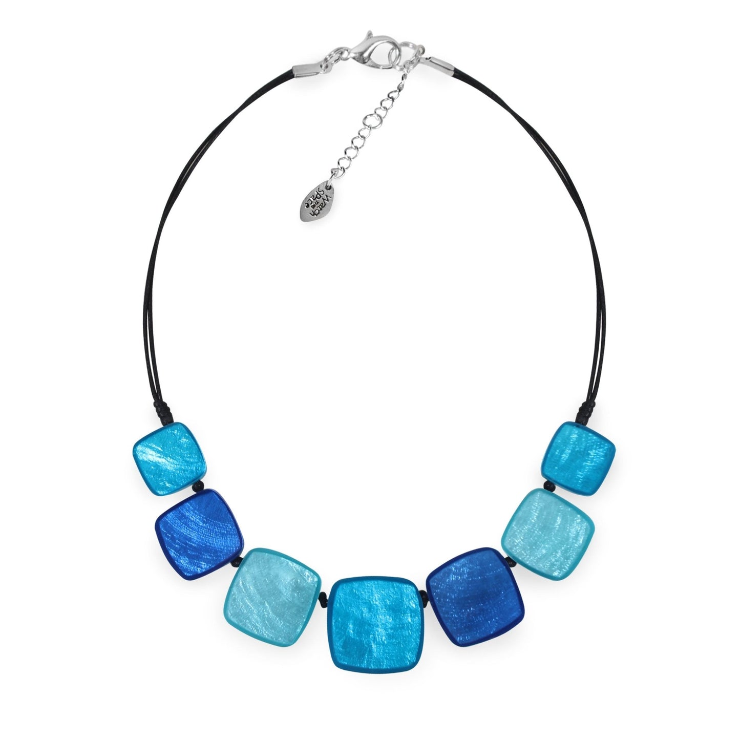 Turquoise Tiles Shiny Necklace | The Jewellery Stop