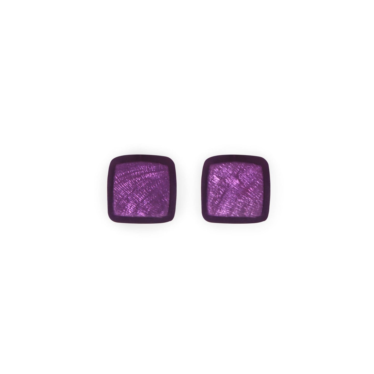Peacock Tiles Shiny Small Stud Earrings | The Jewellery Stop