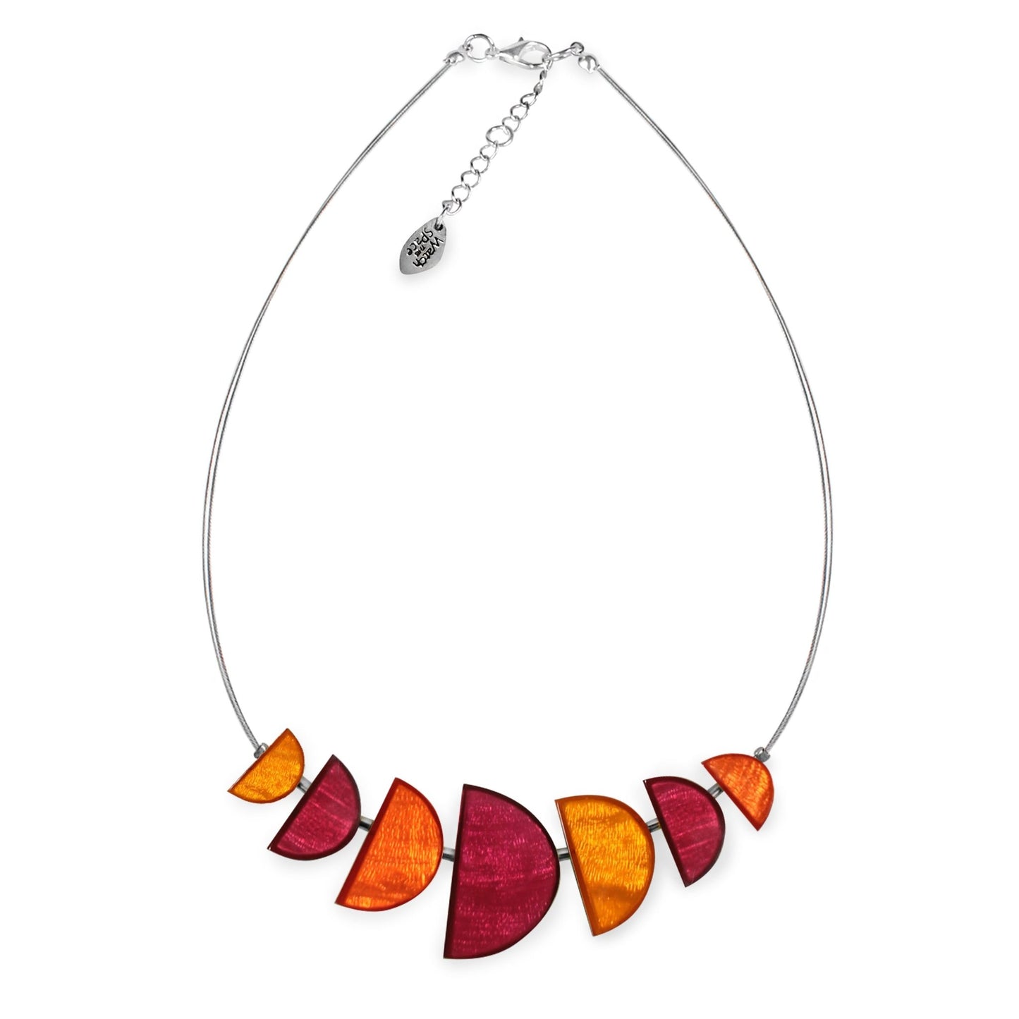 St Tropez Semi Circles Shiny Necklace | The Jewellery Stop
