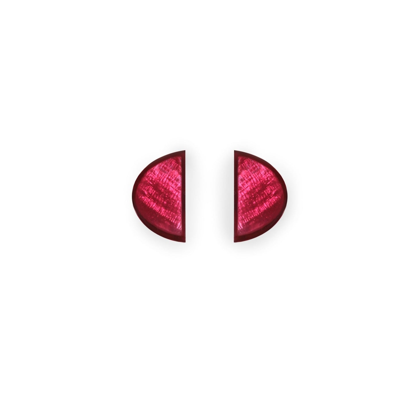 St Tropez Semi Circles Shiny Stud Earrings | The Jewellery Stop