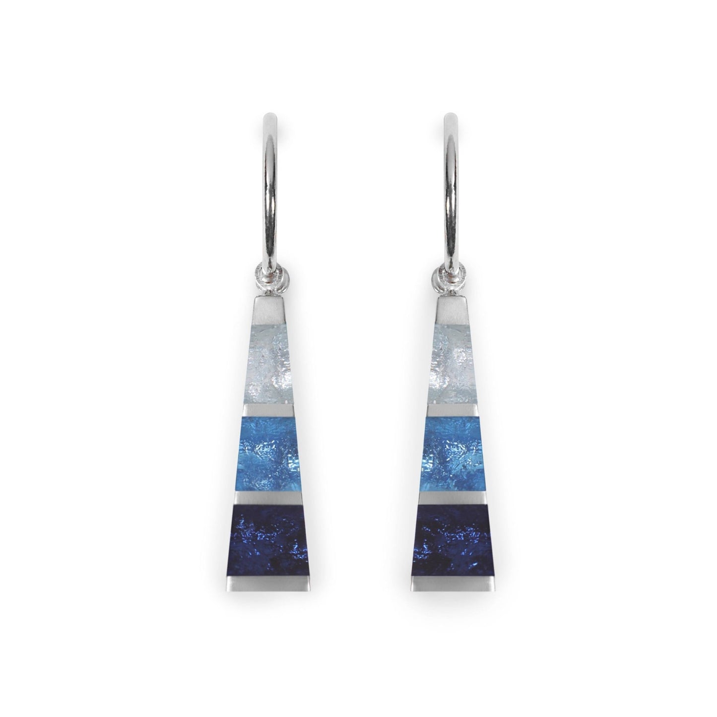 Atlantic Pewter Triangle Shiny Creole Earrings | The Jewellery Stop