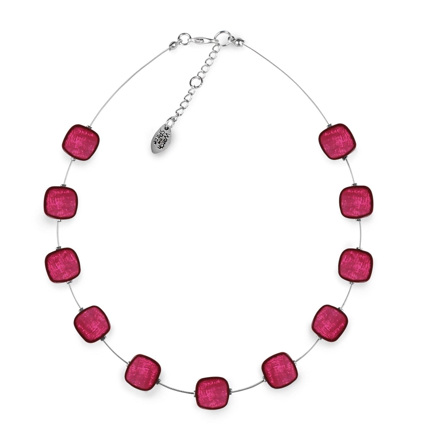 Pink Shell Cubes Shiny Necklace | The Jewellery Stop