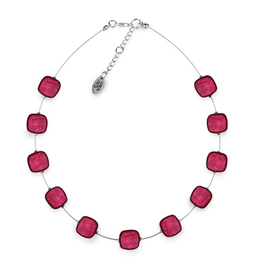 Pink Shell Cubes Shiny Necklace | The Jewellery Stop