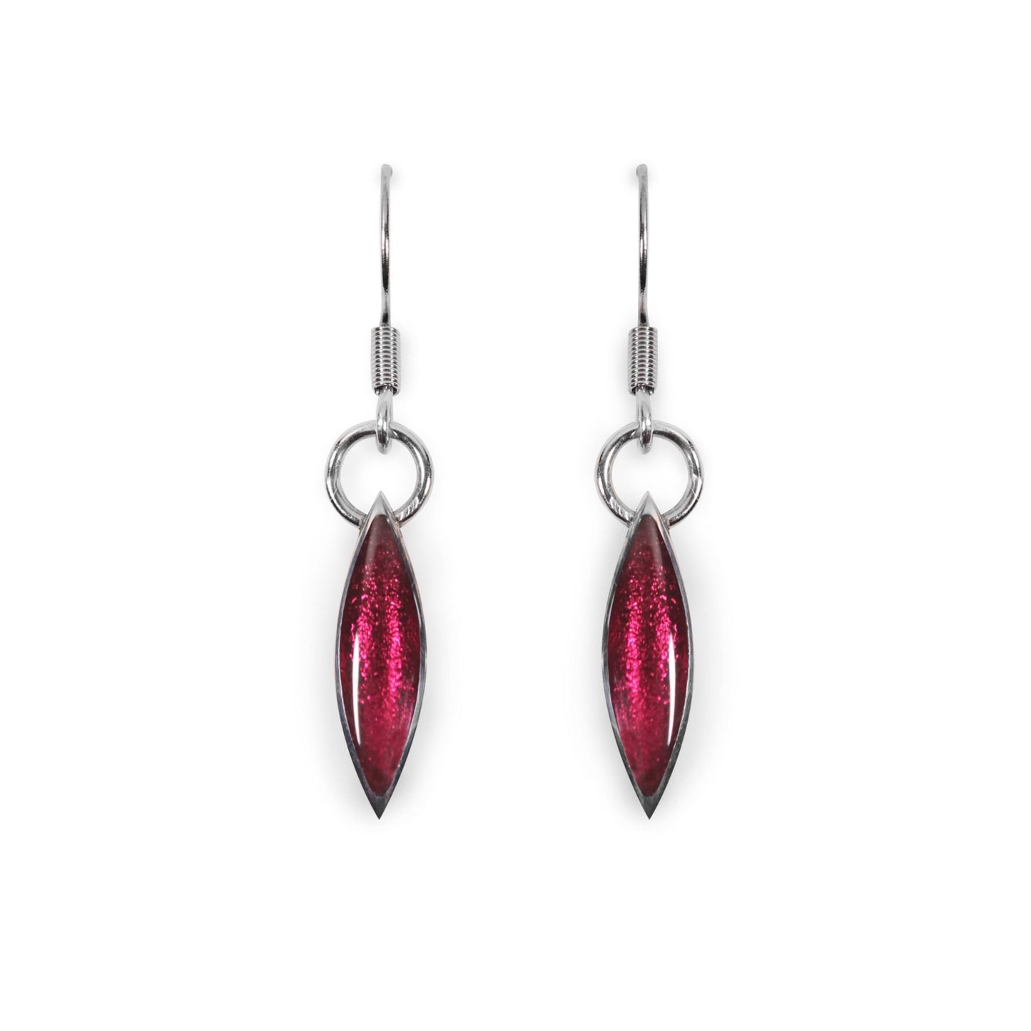 Pink Pewter Petals Fish Hook Earrings | The Jewellery Stop