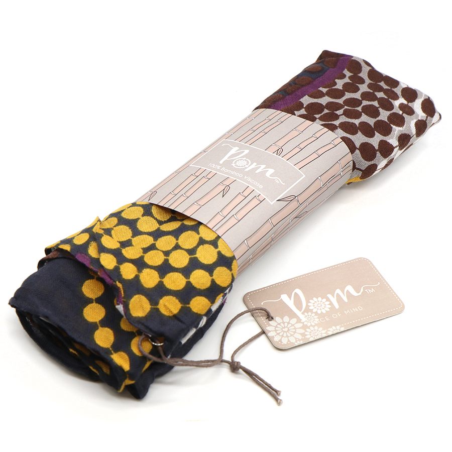 Mustard Mix Circle Spotty Scarf | The Jewellery Stop