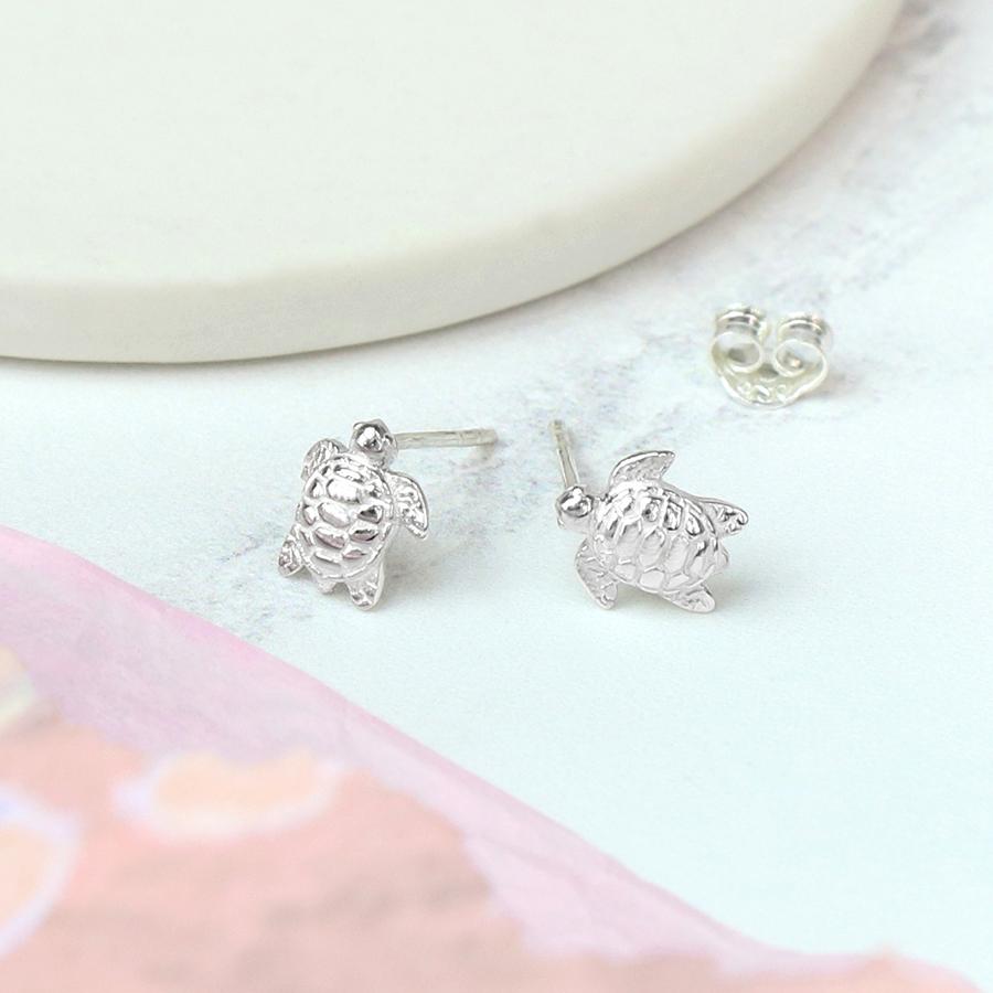 Sterling Silver Turtle Stud Earrings | The Jewellery Stop