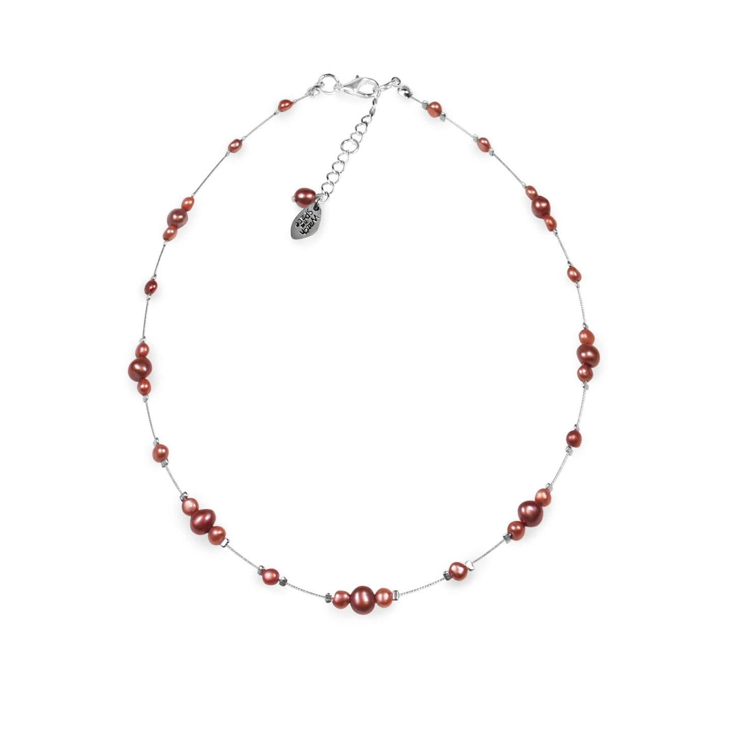 Copper Freshwater Pearl Nugget Cluster Necklace | The Jewellery Stop