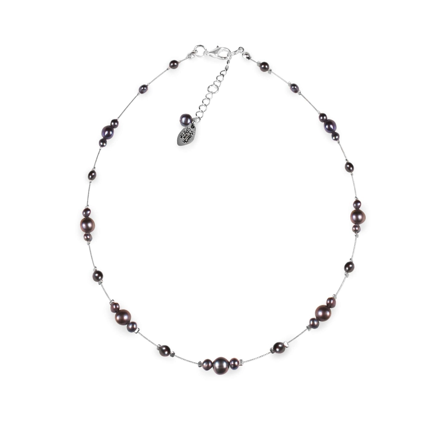 Peacock Freshwater Pearl Nugget Cluster Necklace | The Jewellery Stop