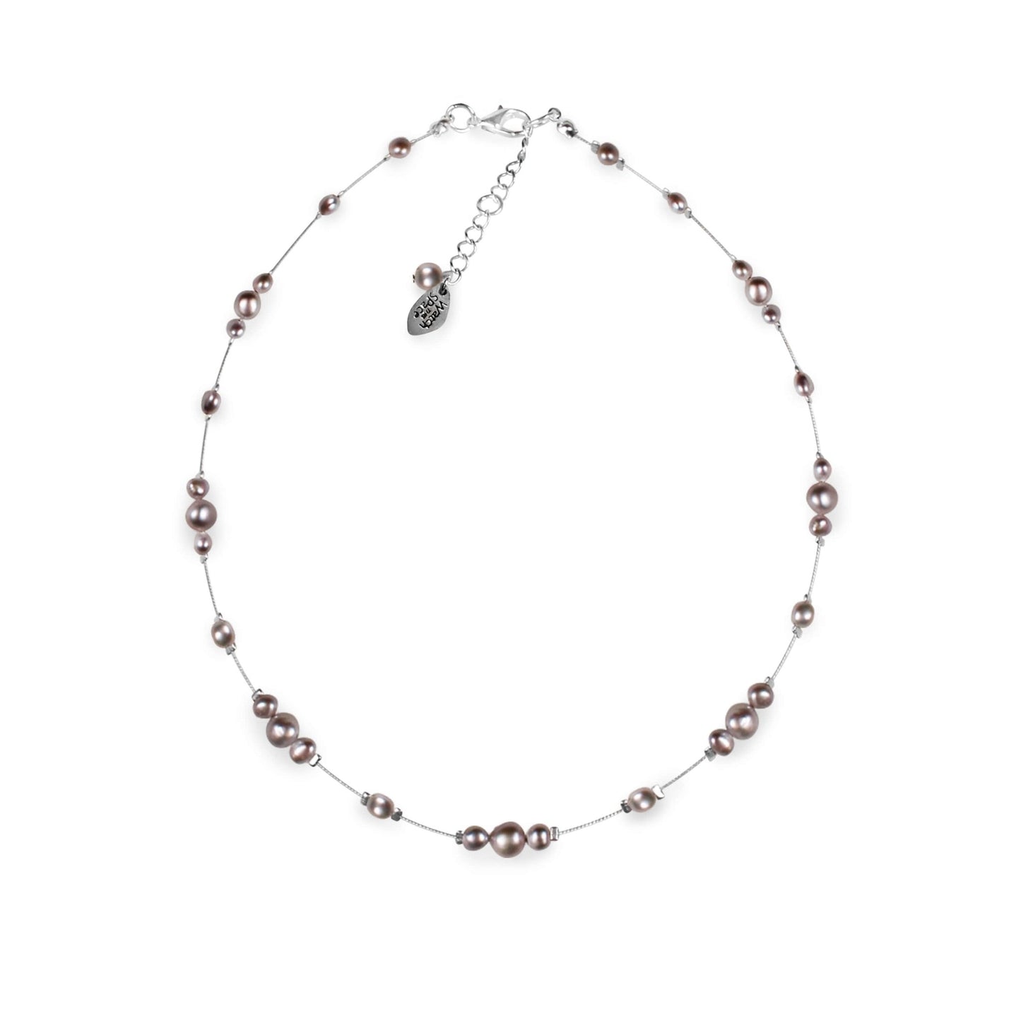 Silver Freshwater Pearl Nugget Cluster Necklace | The Jewellery Stop