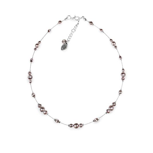 Silver Freshwater Pearl Nugget Cluster Necklace | The Jewellery Stop