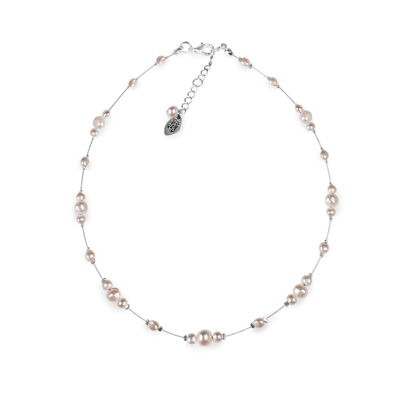 White Freshwater Pearl Nugget Cluster Necklace | The Jewellery Stop