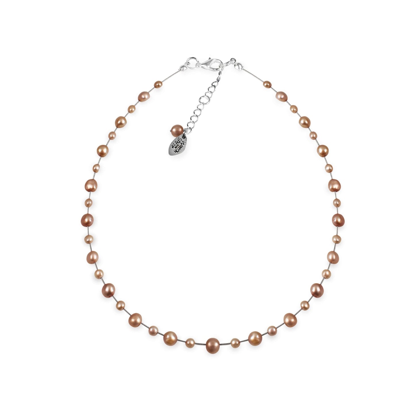 Champagne Freshwater Pearl Single Strand Mixed Nugget Necklace | The Jewellery Stop