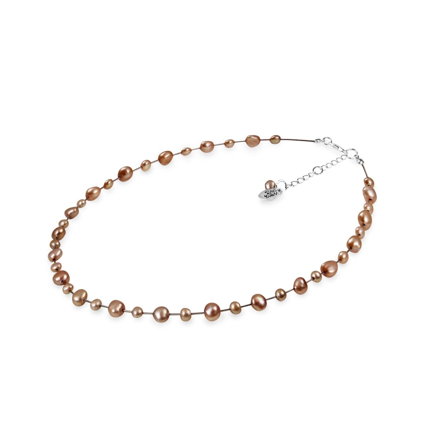 Bronze Freshwater Pearl Single Strand Mixed Nugget Necklace | The Jewellery Stop