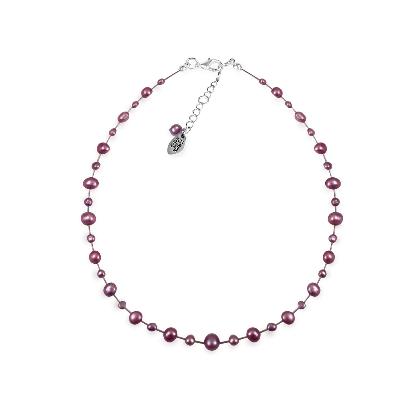Rose Freshwater Pearl Single Strand Mixed Nugget Necklace | The Jewellery Stop